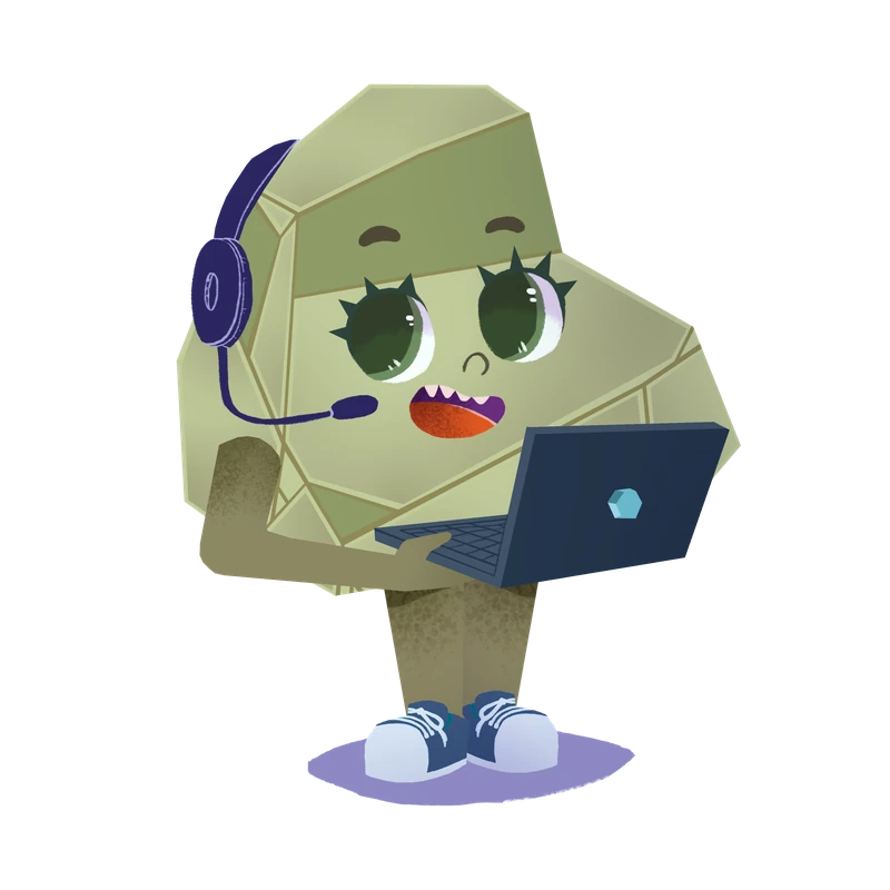 Lolita with computer and service headsets